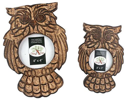Set Of 2 Wise Owl Photo Frames - Click Image to Close